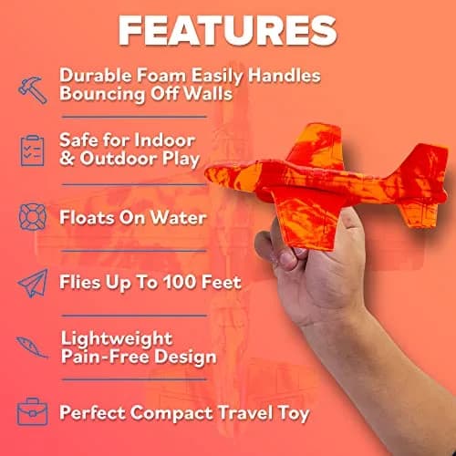 Refresh Sports EVA Foam Glider Plane for Kids 6x2 inches (15.2x5.1 cm) | ASTM-Tested Outdoor Toy thumbnail 4