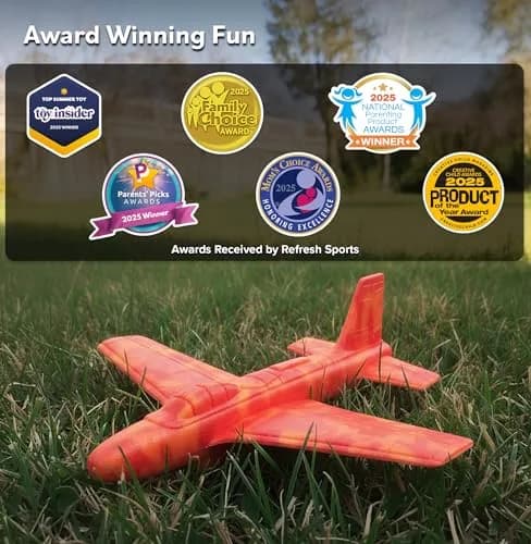 Refresh Sports EVA Foam Glider Plane for Kids 6x2 inches (15.2x5.1 cm) | ASTM-Tested Outdoor Toy thumbnail 7