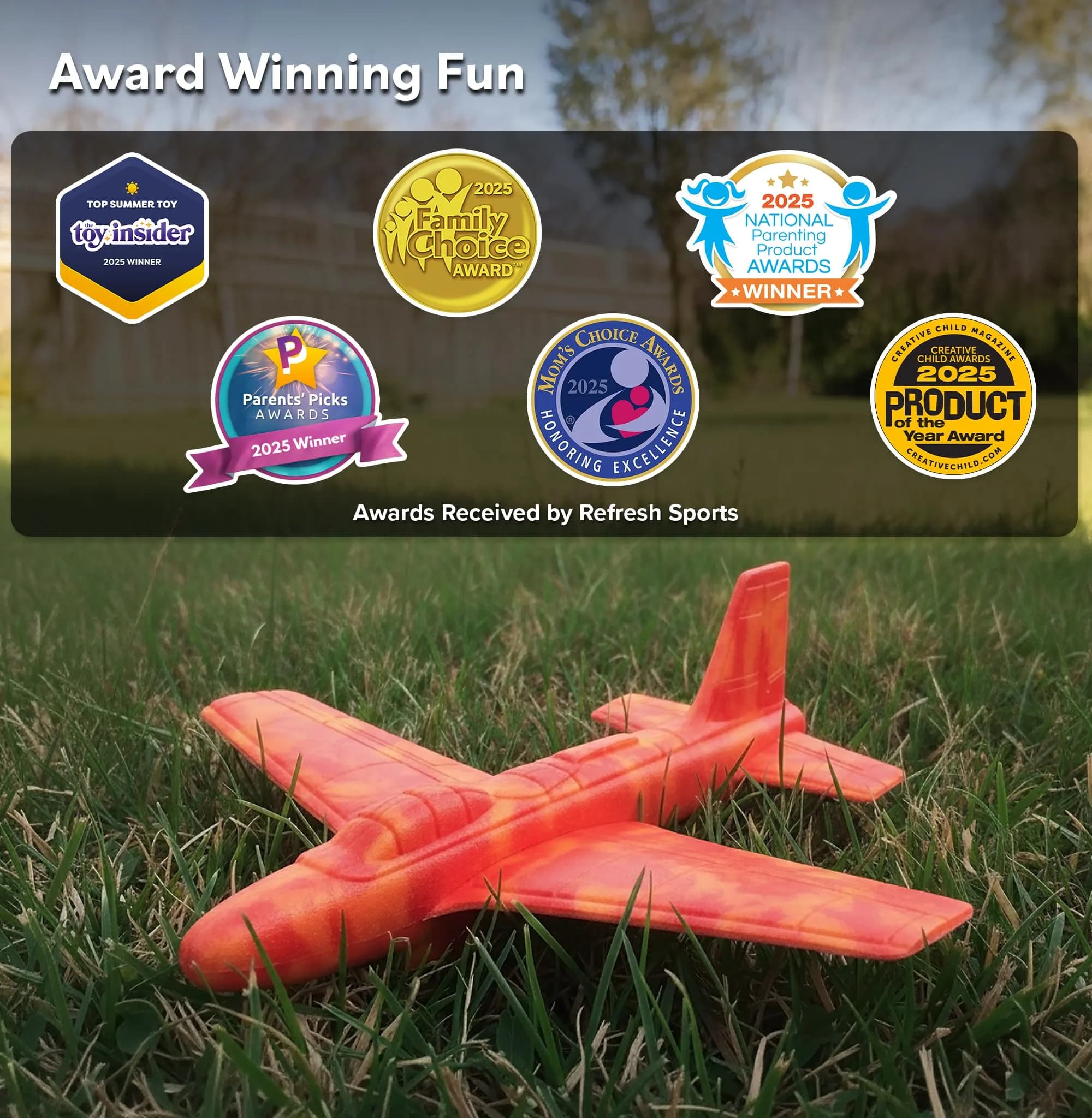 Refresh Sports EVA Foam Glider Plane for Kids 6x2 inches (15.2x5.1 cm) | ASTM-Tested Outdoor Toy - view 7