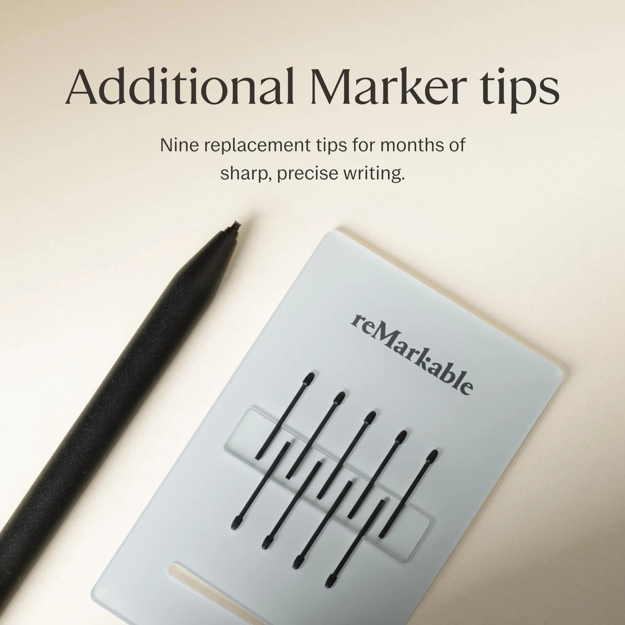 reMarkable Marker Plus with Eraser & 9 Felt Tips | Tilt & Pressure Sensitive Stylus - view 6