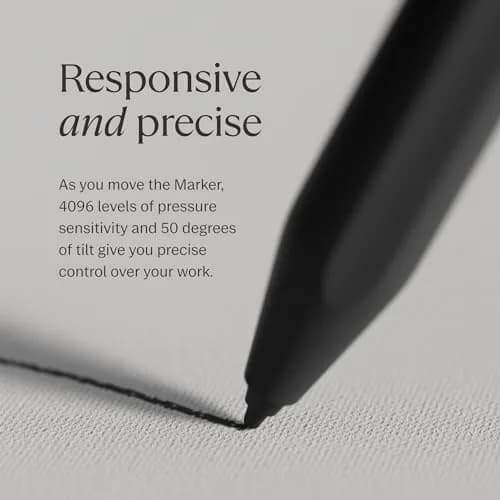 reMarkable Marker Plus with Eraser & 9 Felt Tips | Tilt & Pressure Sensitive Stylus thumbnail 2