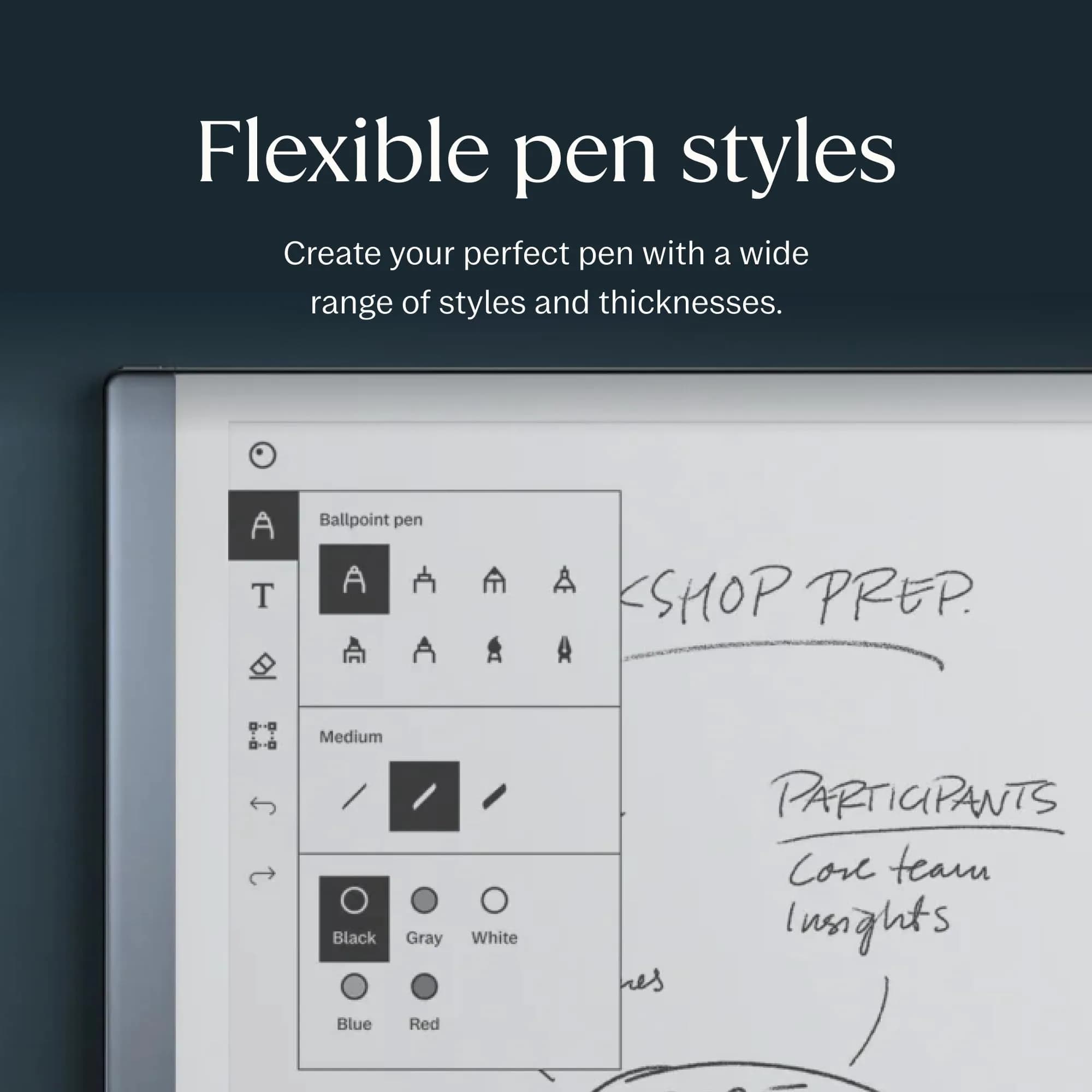 reMarkable Marker Official reMarkable 2 Pen with 9 Felt Tips | Tilt & Pressure Sensitivity - view 5