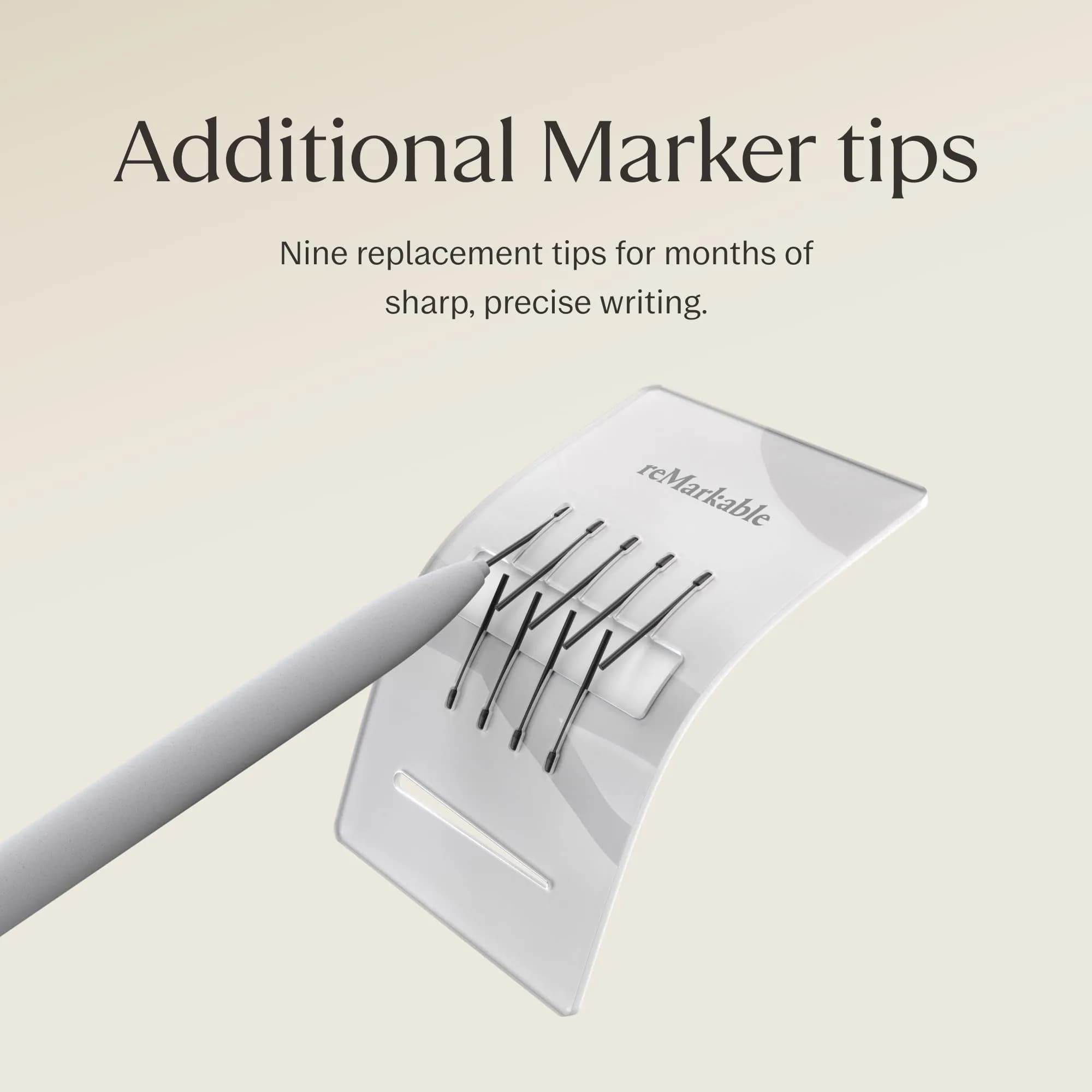 reMarkable Marker Official reMarkable 2 Pen with 9 Felt Tips | Tilt & Pressure Sensitivity - view 6