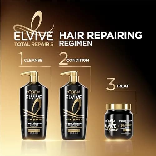 L'Oreal Paris Elvive Total Repair 5 Power Restore Hair Treatment 23 Fl Oz | Strengthens & Repairs Damaged Hair thumbnail 7