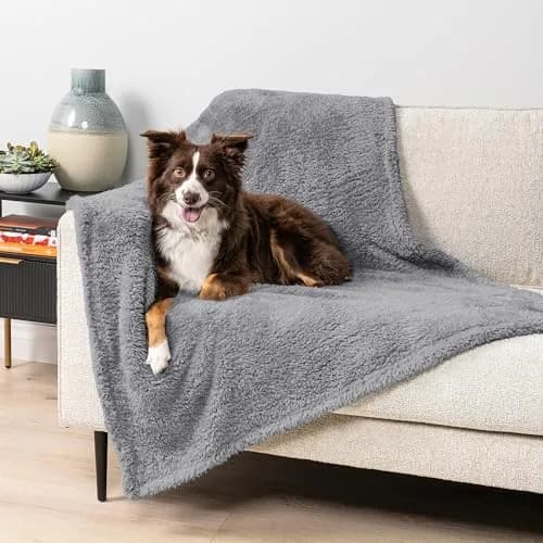 PetAmi Sherpa Waterproof Dog Blanket Medium 74cm (29in) x 102cm (40in) | Protects Furniture from Pet Messes thumbnail 6