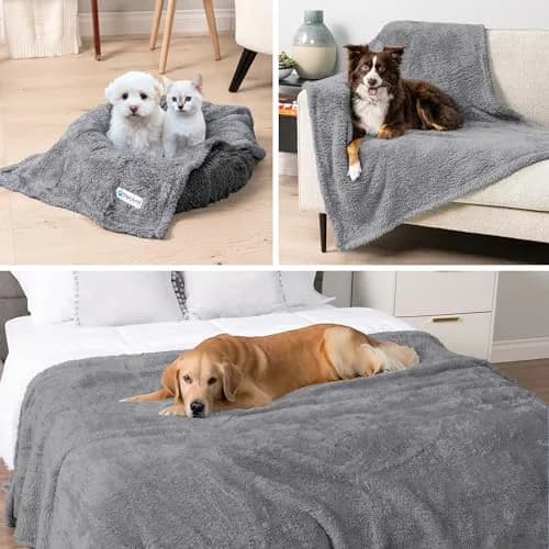 PetAmi Sherpa Waterproof Dog Blanket Medium 74cm (29in) x 102cm (40in) | Protects Furniture from Pet Messes thumbnail 8
