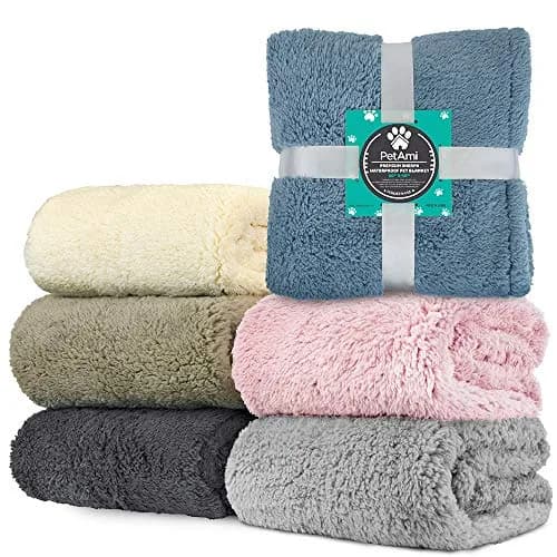 PetAmi Fluffy Sherpa Waterproof Dog Blanket Large 40x60 inches (101.6x152.4 cm) Pink | Protects Furniture from Pet Messes thumbnail 8