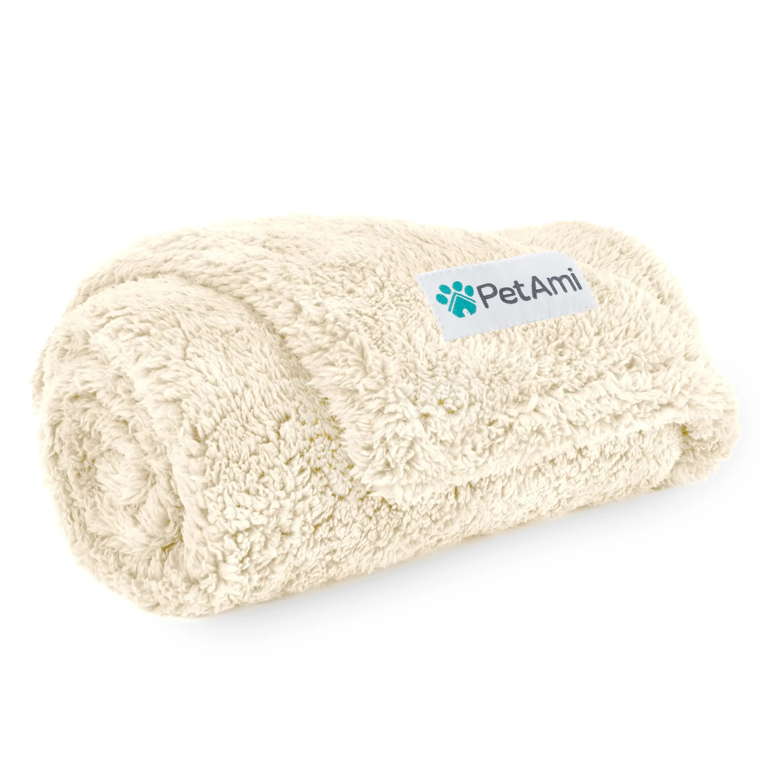 PetAmi Fluffy Sherpa Waterproof Dog Blanket Small 24x32 inches (61x81 cm) | Protects Furniture from Pet Messes - main product image