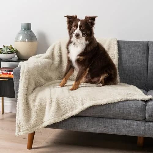 PetAmi Fluffy Sherpa Waterproof Dog Blanket Small 24x32 inches (61x81 cm) | Protects Furniture from Pet Messes thumbnail 4