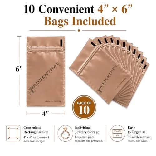 Rosenthal Collection Anti Tarnish Prevention Bags 10.5cm x 19cm (4" x 6") | Protects Silver for 3 Years thumbnail 2