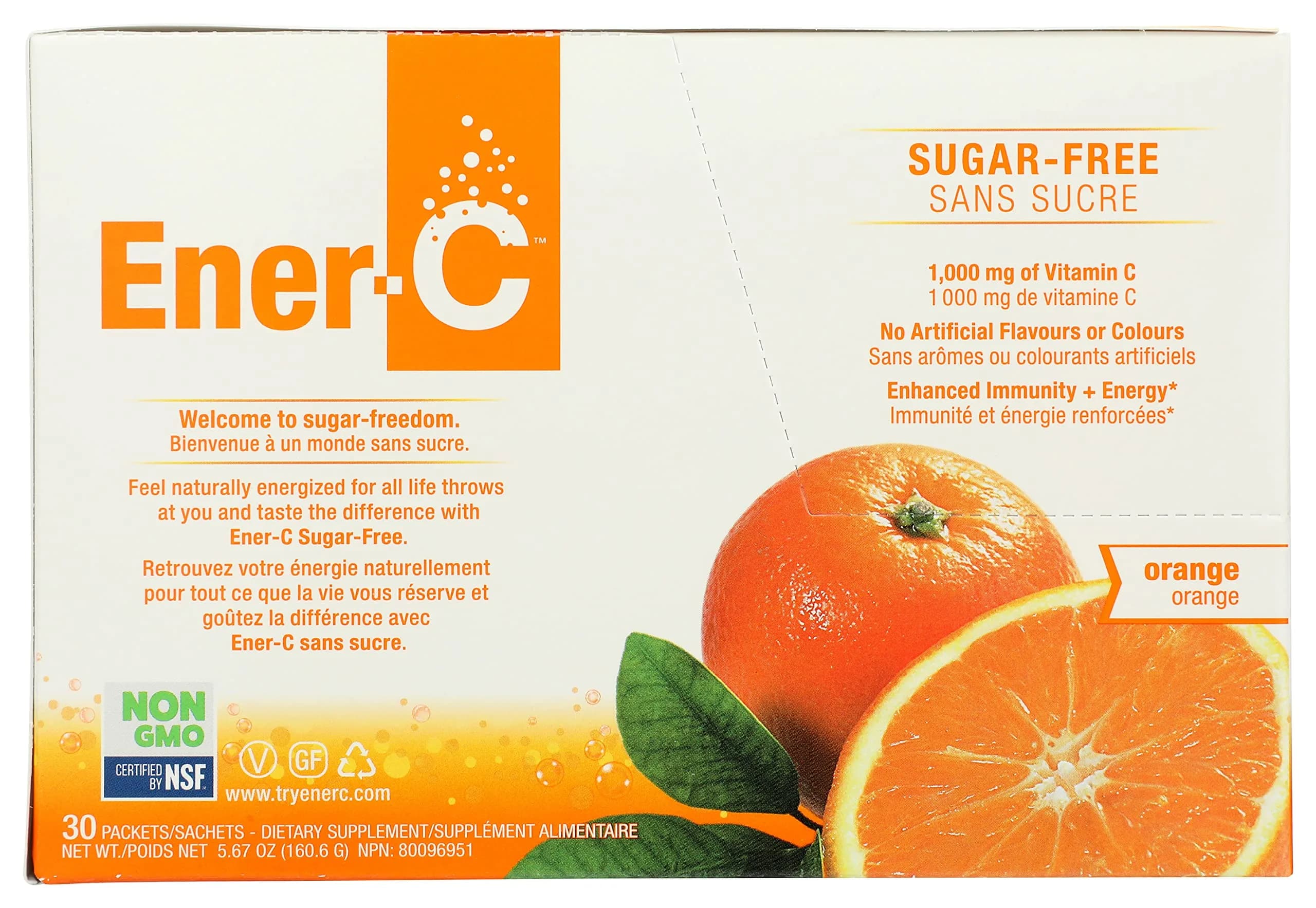 Ener-C Multivitamin Drink Mix, Sugar Free - Orange, 30 Count | Vitamin C & Electrolytes for Immunity & Energy — Orange