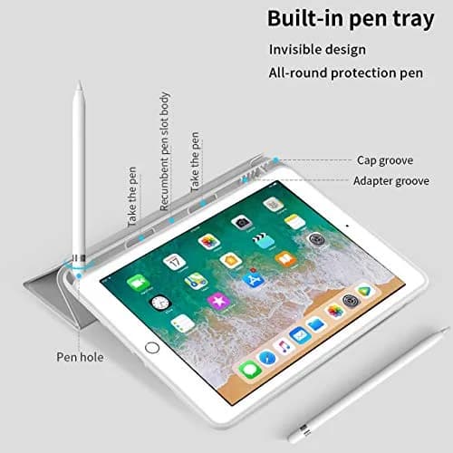 aoub iPad 9.7 inch 6th/5th Gen Case Gray White | Auto Sleep/Wake, Thin & Lightweight thumbnail 4