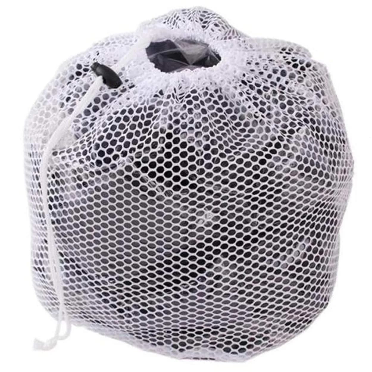 The Flash Store Premium Fine Mesh Laundry Bag 20 x 28 inches | Sturdy White Mesh with Drawstring — White