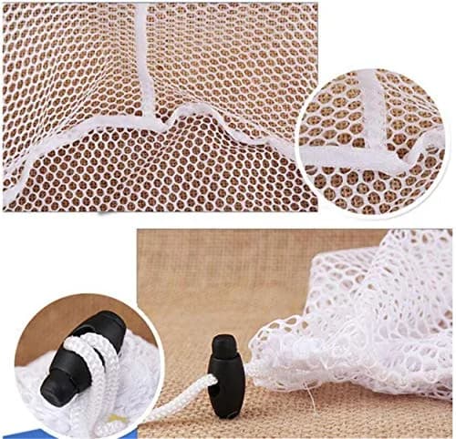 The Flash Store Premium Fine Mesh Laundry Bag 20 x 28 inches | Sturdy White Mesh with Drawstring thumbnail 9