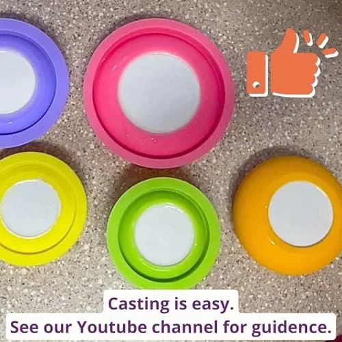 Happy Dotting Company Tea Light Candle Holder Silicone Mold - Round Shape - DIY & Creative Projects thumbnail 5