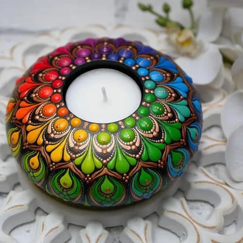 Happy Dotting Company Tea Light Candle Holder Silicone Mold - Round Shape - DIY & Creative Projects thumbnail 2