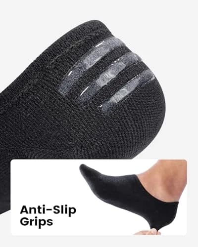 IDEGG Men No Show Low Cut Athletic Socks 8 Pairs | Non-Slip Grip & Moisture-Wicking thumbnail 5