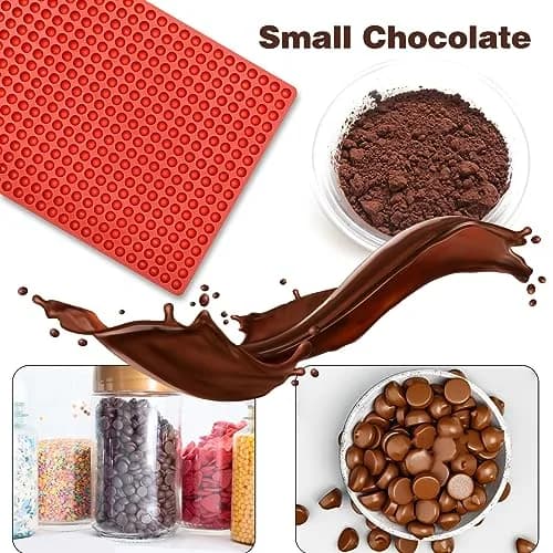 Palksky 2 Pack 468-Cavity Mini Round Silicone Mold | Chocolate Drops Mold for Ganache Jelly Caramels Cookies Pet Treats Baking thumbnail 4