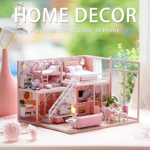 Flever "Meeting Your Sweet" DIY Miniature Dollhouse Kit with Furniture & Dust Cover, 1:32 Scale | Ages 14+ thumbnail 6