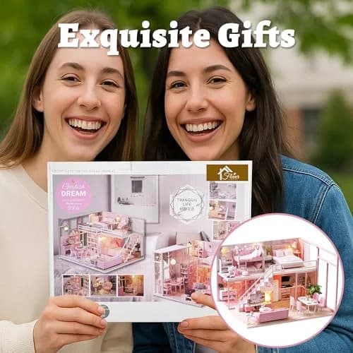 Flever "Meeting Your Sweet" DIY Miniature Dollhouse Kit with Furniture & Dust Cover, 1:32 Scale | Ages 14+ thumbnail 8