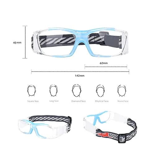 SooGree Racquetball Goggles for Men Women | Impact-Resistant Polycarbonate Lens & Adjustable Strap thumbnail 2