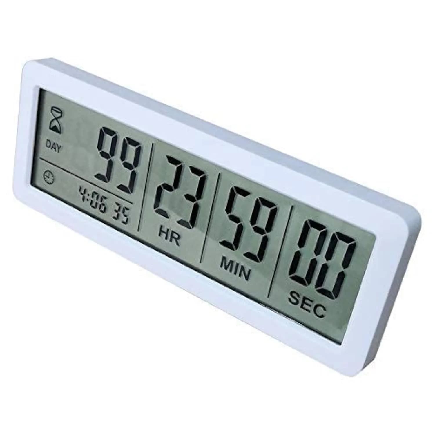 MOVEHI Digital Countdown Clock Timer with Magnetic Backing, 999 Days | White - main product image