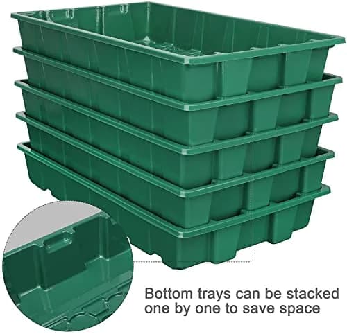 MIXC 5 Pack Seed Starter Tray, 40-Cell 5-Pack | Transparent Plastic Germination Kit for Indoor & Outdoor Gardening thumbnail 4