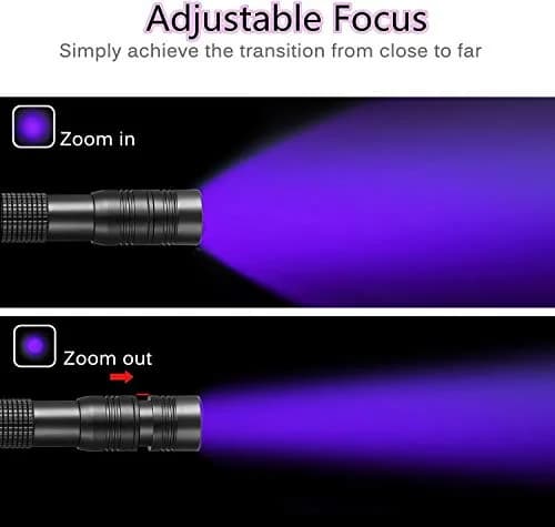 COSMOING 395nm UV Blacklight Flashlight 2-Pack | Detects Invisible Pet Stains & Counterfeit Documents thumbnail 3