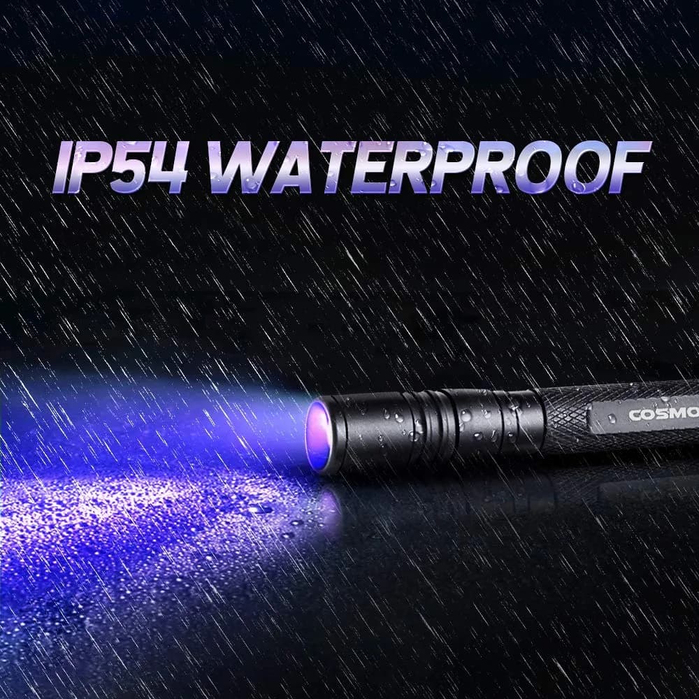 COSMOING 395nm UV Blacklight Flashlight 2-Pack | Detects Invisible Pet Stains & Counterfeit Documents - view 4