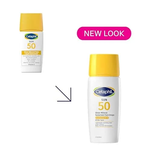 Cetaphil Sheer Mineral Face Sunscreen SPF 50 Zinc Oxide 50ml (1.7 Fl Oz) | Broad Spectrum UVA/UVB Protection thumbnail 2