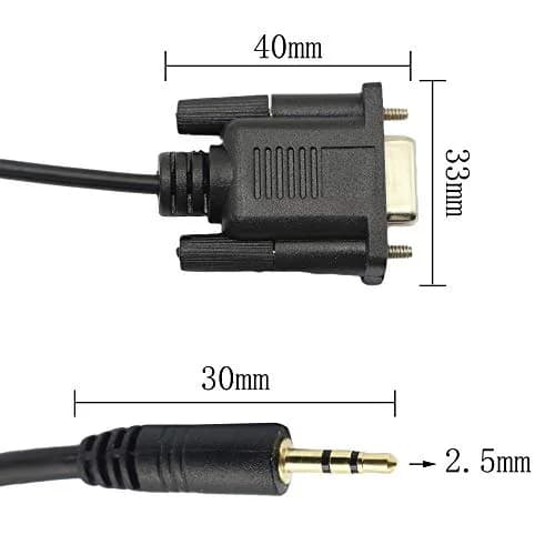 GINTOOYUN DB9 Female to 2.5mm Serial Cable 1.83 m (6 feet) | Connects Small Devices for Data Transfer thumbnail 6