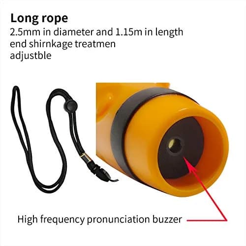 ZHT Electronic Whistle with USB Charging, 3-Tone 120dB, Yellow | Referee & Coach Loud Safety Whistle with Lanyard thumbnail 4