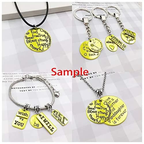 WOCRAFT Antique Gold 40pcs Inspirational Message Charms | Jewelry Making Supplies thumbnail 4