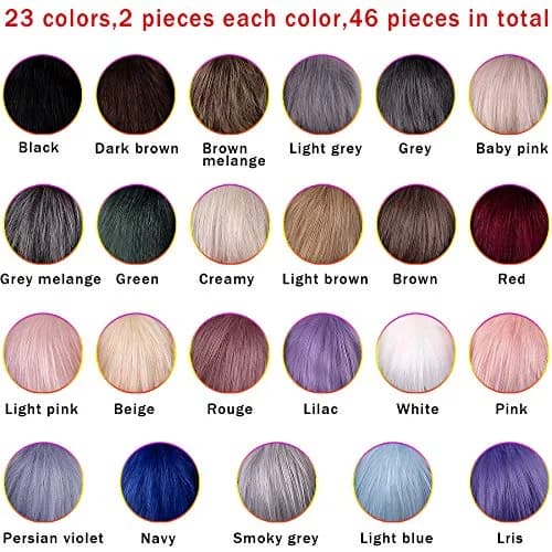 SIQUK Faux Fur Pom Pom Balls 10 cm | 23 Bright Colors for Craft & Decoration thumbnail 2