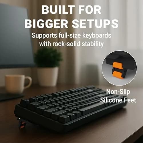 GPG2 ESC Flip PRO Keyboard Stand for Desk – Extendable Width, 4 Adjustable Angles, Compatible with Apple Magic Keyboard & Full-Size Models thumbnail 6