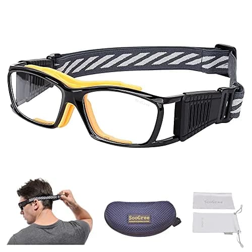 SooGree Adult Basketball Soccer Sports Protective Eyewear Goggles Glasses | Impact-Resistant Polycarbonate Frame & Clear Vision thumbnail 1