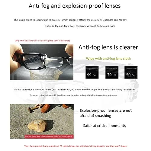 SooGree Basketball Dribbling Glasses Impact-Resistant Goggles for Men Adults | Clear Vision & Eye Safety thumbnail 5