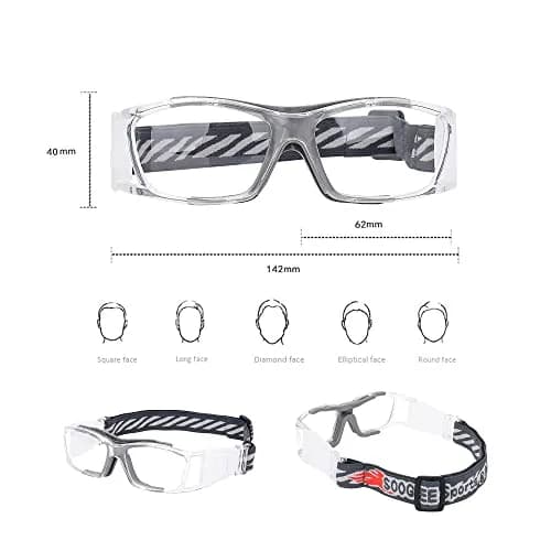 SooGree Basketball Dribbling Glasses Impact-Resistant Goggles for Men Adults | Clear Vision & Eye Safety thumbnail 2