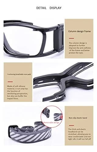 SooGree Basketball Dribbling Glasses Impact-Resistant Goggles for Men Adults | Clear Vision & Eye Safety thumbnail 3