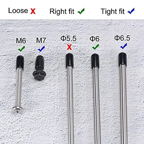 uxcell 6mm ID Black Vinyl Round Tube Bolt Cap Cover Thread Protectors (20-Pack) thumbnail 4