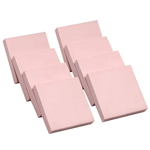 XoreArt Pink Rubber Carving Blocks 5cm x 5cm (8-Pack) | Soft Rubber Crafts for Stamp Making thumbnail 1