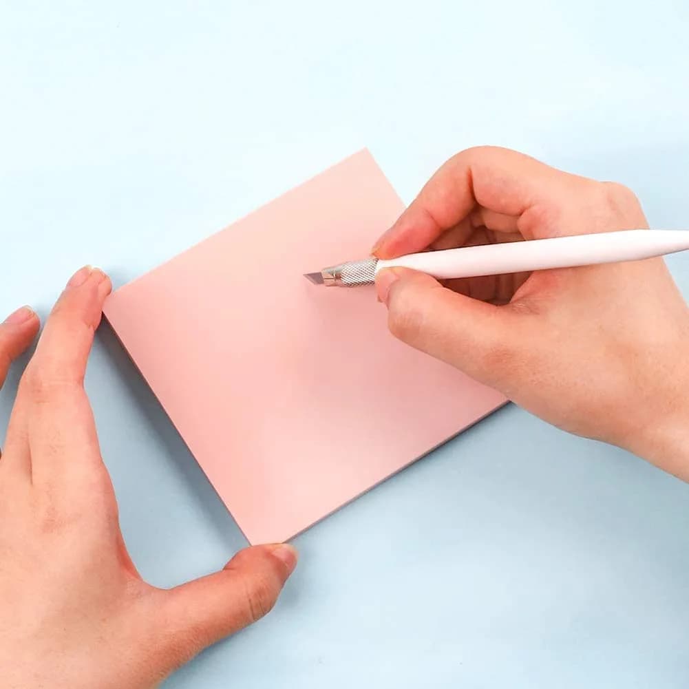 XoreArt Pink Rubber Carving Blocks 5cm x 5cm (8-Pack) | Soft Rubber Crafts for Stamp Making - view 3