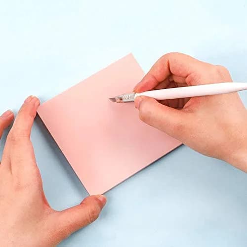 XoreArt Pink Rubber Carving Blocks 5cm x 5cm (8-Pack) | Soft Rubber Crafts for Stamp Making thumbnail 3