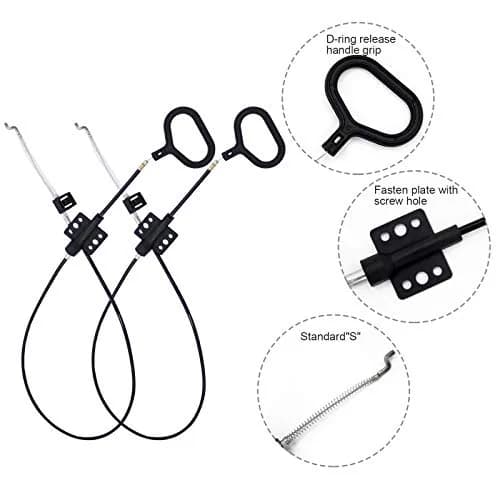 Nonley Black 2 Pack Recliner Cables with D-Ring Handle | Easy Install Sofa Replacement Parts thumbnail 4