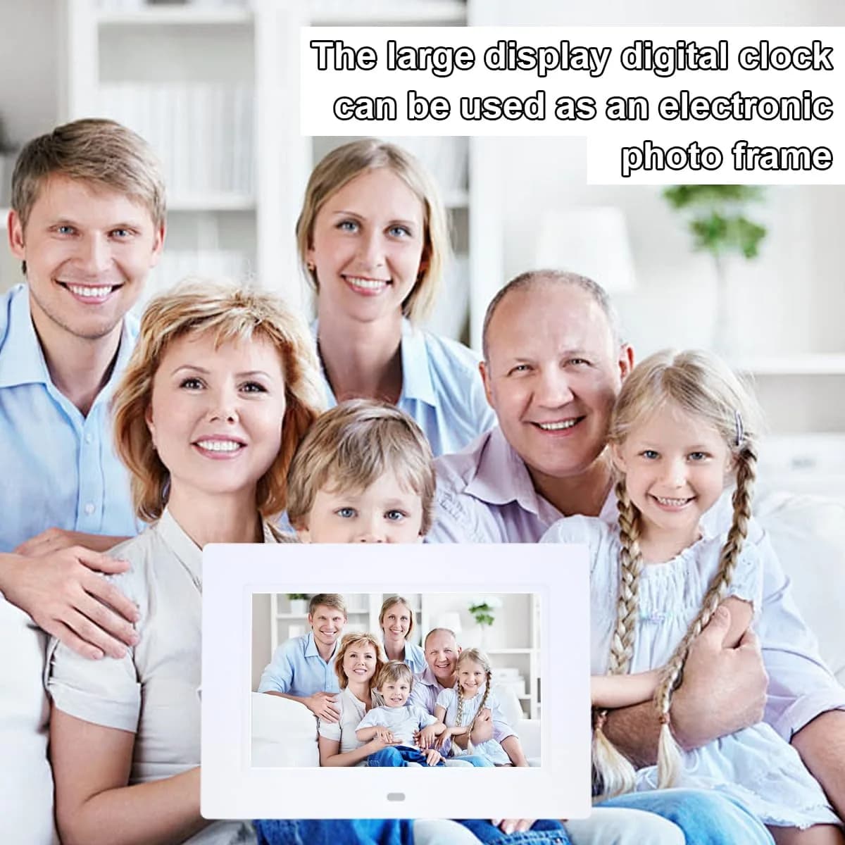 ybest 7-Inch Digital Day Calendar Clock 17.5cm (7.1 inch) | Clear Display & 12 Alarms for Seniors - view 4