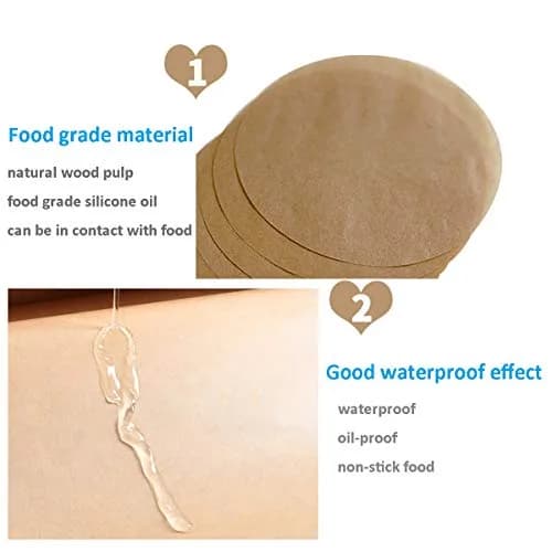 ANQIAOER Parchment Paper Round 9 Inch | Non-Stick Baking Sheets for Oven & Microwave thumbnail 6