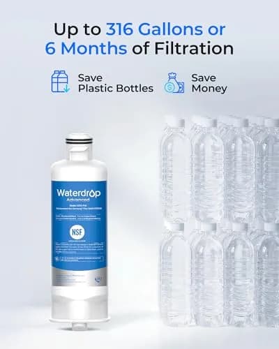 Waterdrop WDS-F45 Refrigerator Water Filter Replacement | NSF 53 & 42 Certified, 316 Gallons thumbnail 8