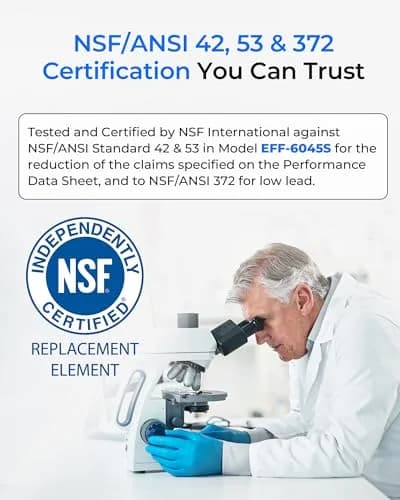 Waterdrop WDS-F45 Refrigerator Water Filter Replacement 3 Pack | NSF Certified for Lead, Mercury Reduction thumbnail 3