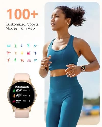 AGPTEK LW11 Smart Watch for Women | 50m Waterproof, 1.3" Display, 100+ Sports Modes thumbnail 5