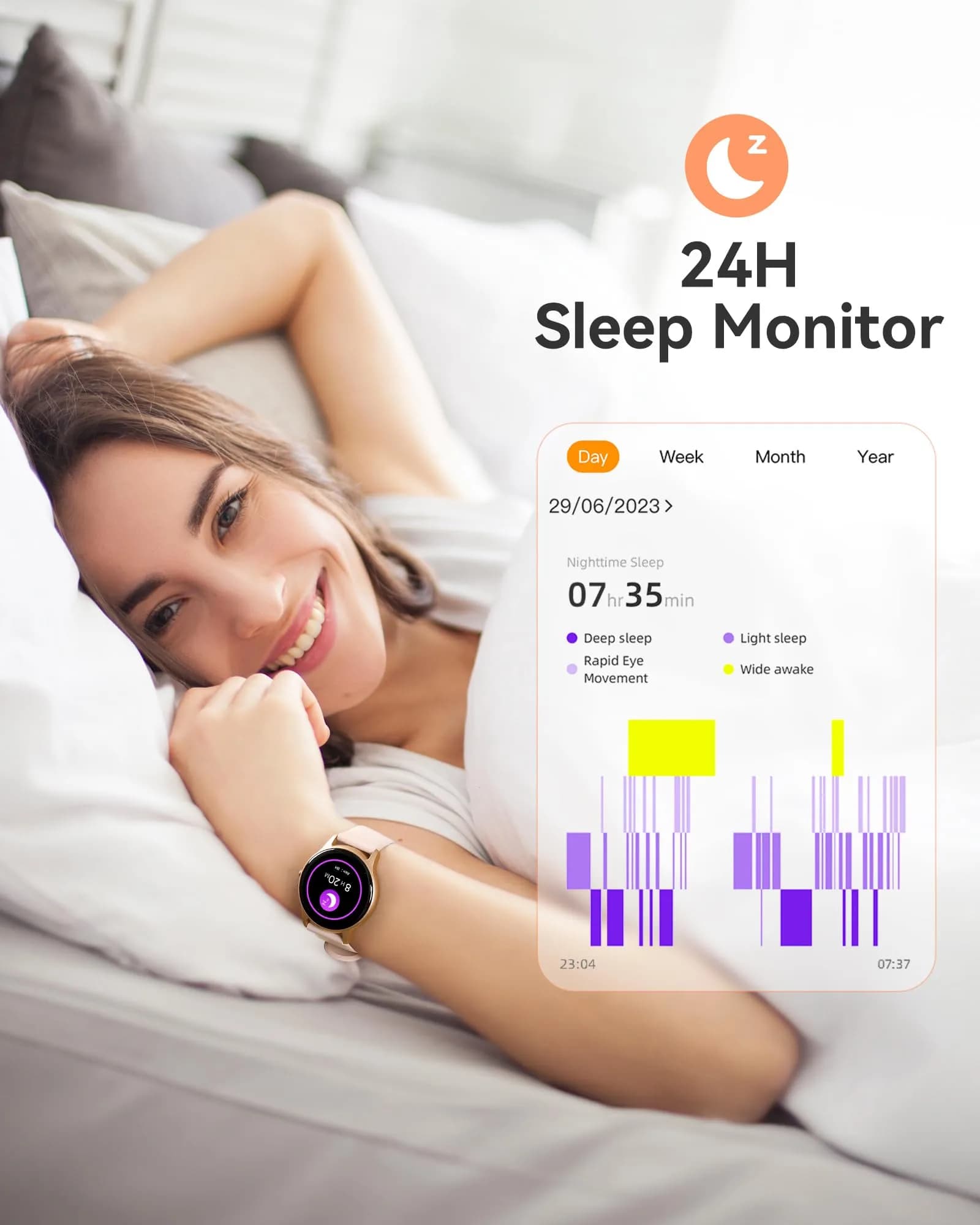 AGPTEK LW11 Smart Watch for Women | 50m Waterproof, 1.3" Display, 100+ Sports Modes - view 7
